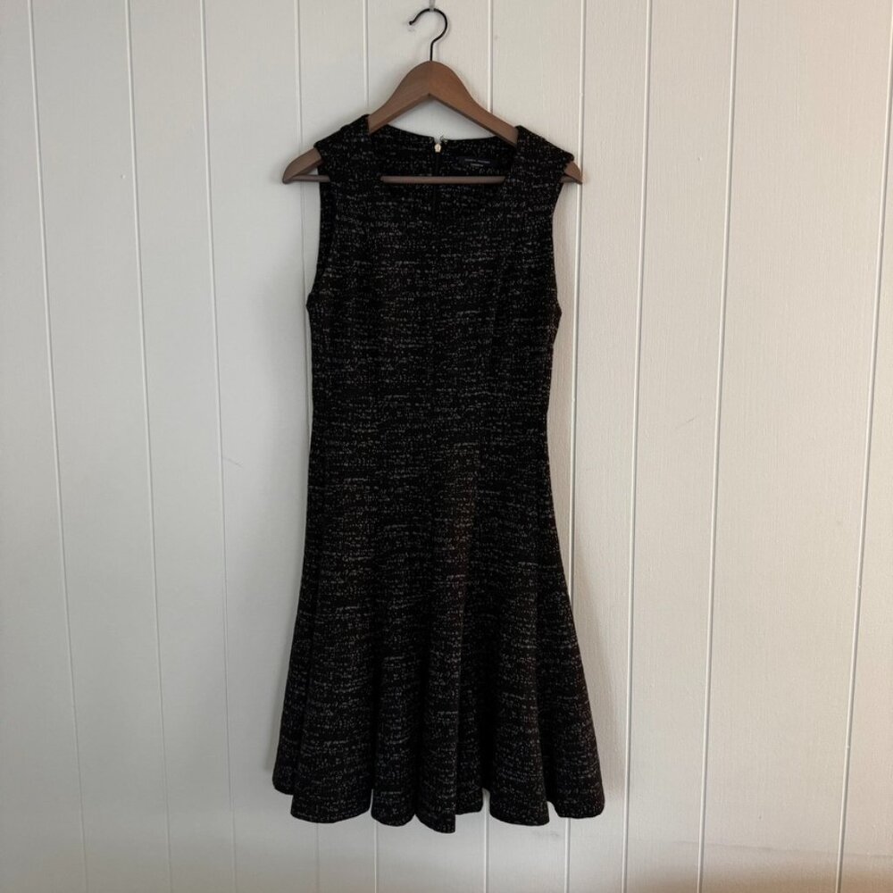 Tommy Hilfiger Women's Sleeveless Black Gray Stretch Fit & Flare Dress Size 8/10
